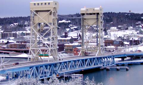 Snowy Lift Bridge