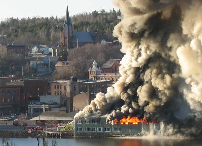 Gundlach Fire in Houghton