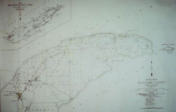 Keweenaw County Map