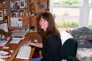 Audrey at Mary's Desk