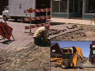 Work on 5th Street, Calumet