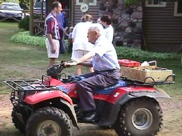 Eldon Jones on his 4 wheeler