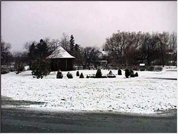 Snow on the Still Waters garden