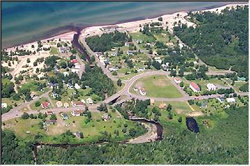 Aerial view of Eagle River