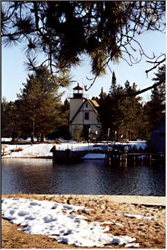 Across the Lac La Belle channel