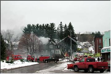 Fire in Houghton