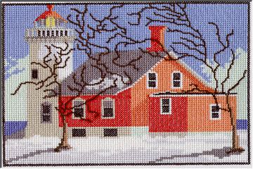 Eagle Harbor Light Cross Stitch