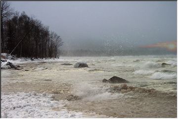 Across the shore