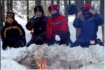 Lighting up the snow