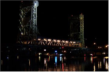 Lift Bridge at night