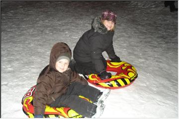 Sledding fun