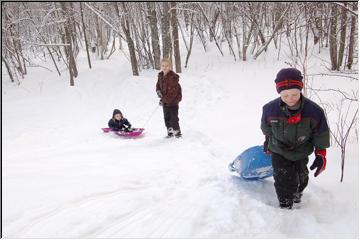 Sledding smiles