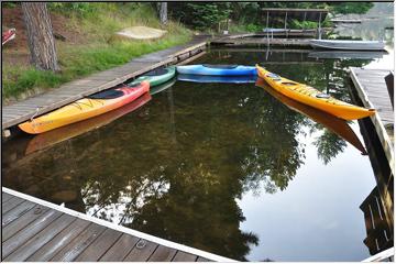 Colorful kayaks