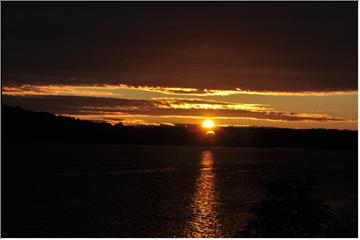 Sunrise on Portage Lake