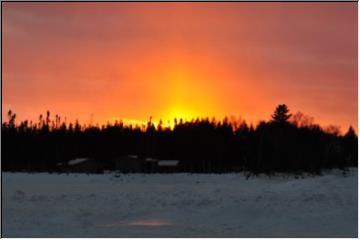Glowing sunset