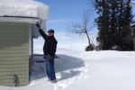 Standing on 5 feet of snow