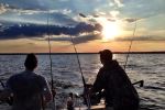 Fishing at dusk