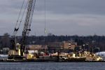 Crane/barge on the St. Marys