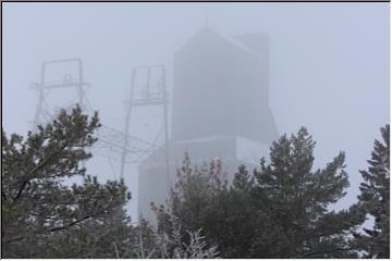 Quincy Mine fogged in