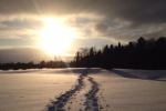 Sunset snowshoe