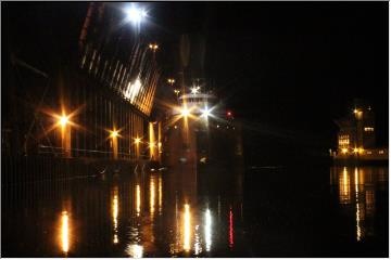 Approaching the dock