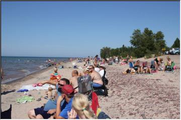 Crowded beach