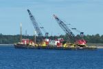 Loaded barge