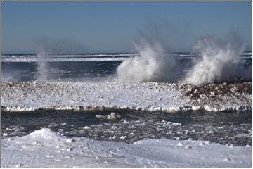 Crashing waves