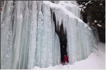 Opening in the ice