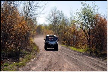 Riding the trails