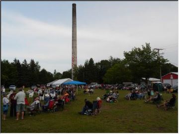 Under the smokestack