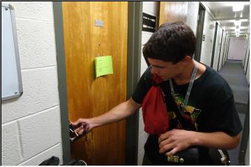 Checking out the dorm