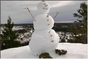 Snowman on the Cliffs
