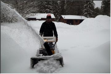 April Snowblowing