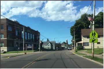 Looking down Main St.