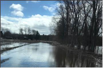 Flooded roads