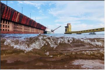 Freighter in the Harbor