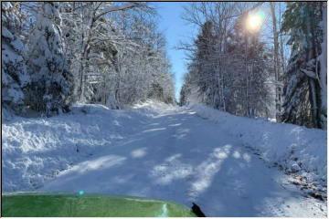 Snow covered route