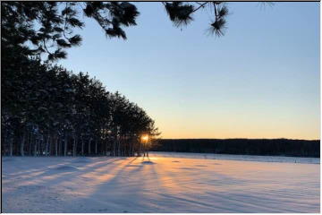 Sunset and snow