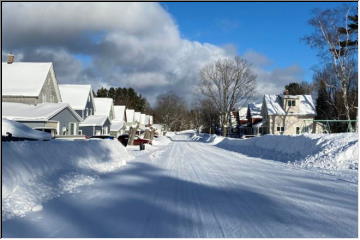 Rows of miners homes