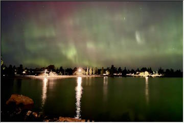 Eagle Harbor night lights