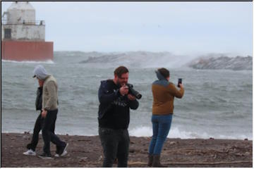 Wave action from Lake Superior