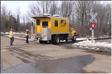 Sperry rail testing truck
