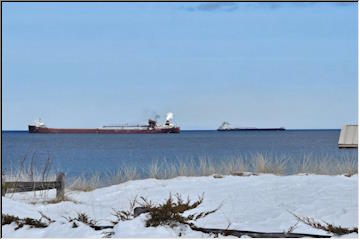 Freighter traffic in Marquette
