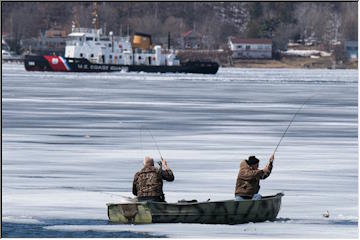 Ice breaking and fishing