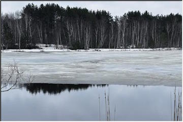 Calumet Lake thawing
