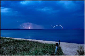 Lightning over Lake Superior