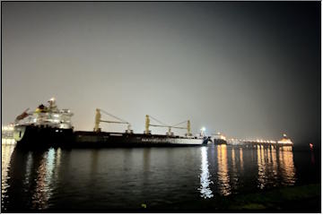 Soo Locks at night