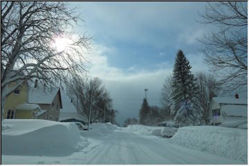 Snowy scenes in Calumet