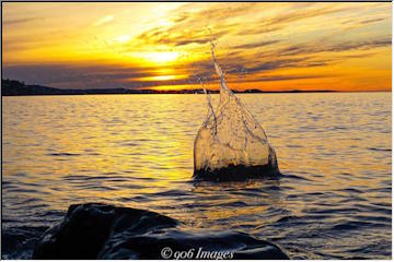 Peaceful Superior sunset splashes